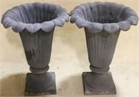 Cast iron flora urns