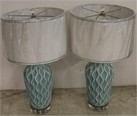 Abroad ocean blue ripple table lamps