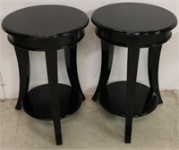 Black round tables by Butler Specialty