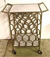 Abroad art deco scaled trolley marble top