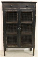 Black Patrick Pie Cupboard with wire mesh
