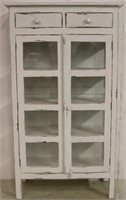 Pie safe with 4 stack glass and drawers