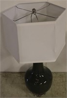 Charcoal Grey Sinfle Gourd Table Lamp