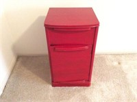 Night Stand Painted Red