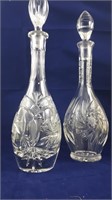 PAIR OF BEAUTIFUL CRYSTAL GLASS DECANTERS
