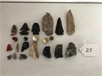 Assorted Indian Artifacts and Flint