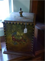 Hand Painted Folk Art Lidded Box by Kay Reeves