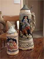 Pair of German Beer Steins