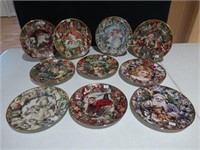 Lot of 10 Victorian Christmas Memories Plates
