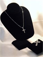 Sterling Silver Necklace and Cross
