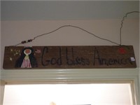 Hand Painted God Bless America Sign