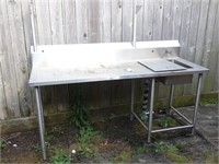 Stainless Steel Prep Table w/ Sink