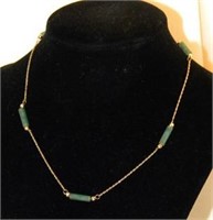 Jade & 14k Gold Necklace