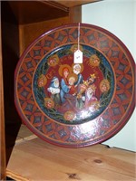 Hand Painted Religious Charger by Kay Reeves