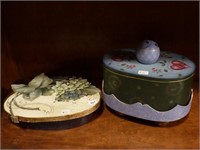 Lot of 2 Hand Painted Boxes by Kay Reeves