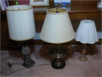Lot of 3 Vintage Lamps