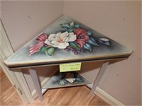 Hand Painted Corner Table by Kay Reeves