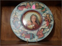 Hand Painted Religious Charger by Kay Reeves