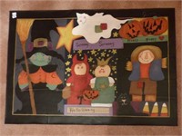 Hand Painted Halloween Canvas by Kay Reeves