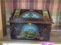 Hand Painted Fok Art Lidded Box by Kay Reeves