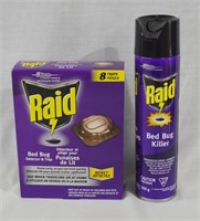 New Raid Bed Bug Killer Spray & 8 Traps