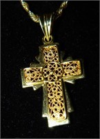 Cross Necklace 14k
