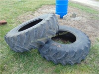 PAIR OF TITAN 14.9-24 REAR TRACTOR TIRES