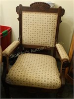 Antique Side Chair on casters