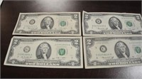 4-$2 Dollar Bills