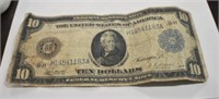 Large Ten Dollar Bill 1914 Series