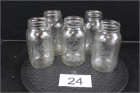 Vintage Clear Quart Jars - Kerr
