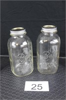 Vintage Clear 1/2 Gallon Jars - Ball Perfect Mason