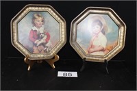 Vintage Tin Set of (2) Pictures