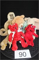Group of (5) Vintage Stuffed Animals
