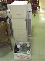 FILE CABINET AND BOX LOT