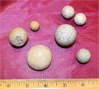 LOT - STONE & CLAY MARBLES