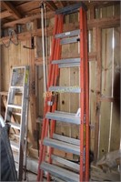 8' Fiberglass, Louisville, folding ladder