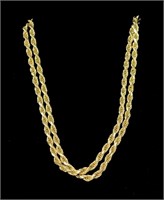 14K Yellow gold 20" rope chain