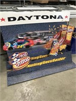Daytona Fritos cardboard sign, 35" x 4 ft.
