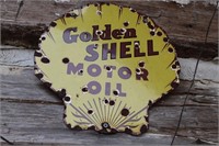 GOLD SHELL MOTOR OIL SIGN