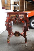 CARVED END TABLE