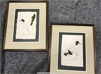 2 PRESSED PAPER DUCK PICTURES