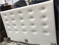 KING SIZE WHITE UPHOLSTERED TUFTED HEADBOARD