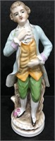 10" PORCELAIN VICTORIAN MAN FIGURINE