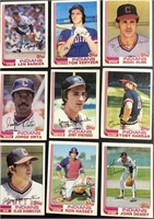 LOT OF (9) 1982 TOPPS BASEBALL CARDS (CLEVELAND IN