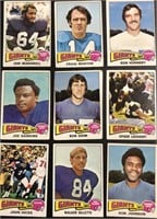 LOT OF (9) 1975 TOPPS FOOTBALL CARDS (NEW YORK GIA