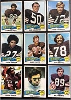 LOT OF (9) 1975 TOPPS FOOTBALL CARDS (CLEVELAND BR