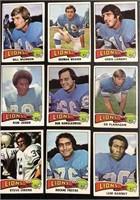 LOT OF (9) 1975 TOPPS FOOTBALL CARDS (DETROIT LION