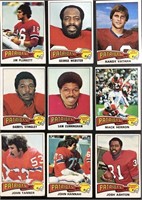 LOT OF (9) 1975 TOPPS FOOTBALL CARDS (NEW ENGLAND