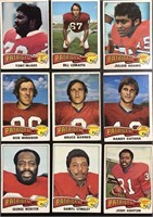 LOT OF (9) 1975 TOPPS FOOTBALL CARDS (NEW ENGLAND